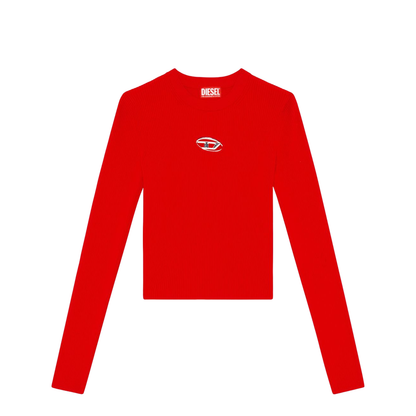 Rib-knit Viscose-blend Top with Oval D