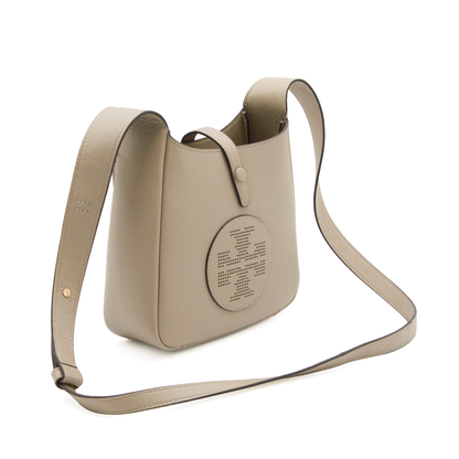 Miller Swing Medium Pebbled Leather Crossbody Bag - Soft Cement