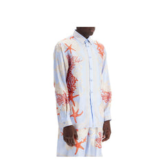 Versace barocco sea silk shirt