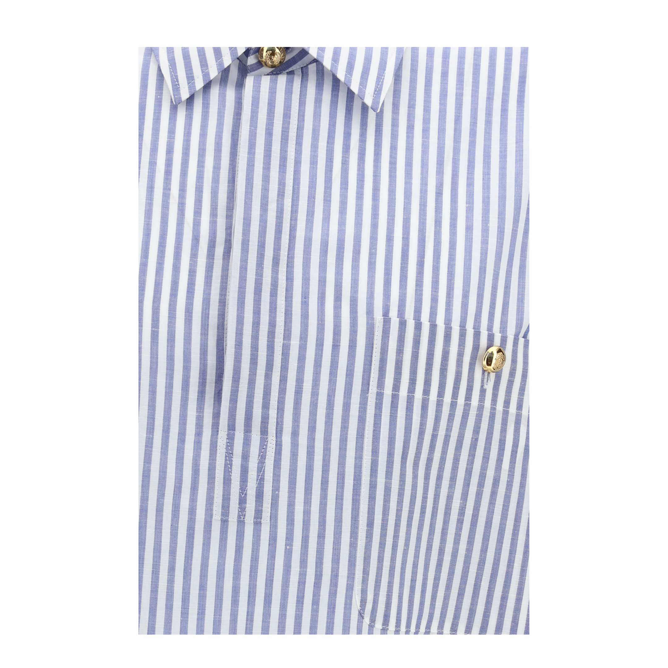 MAYFEYR - Valentino - Short-Sleeve Shirt With Logo Buttons - 8V0AAF26BH0