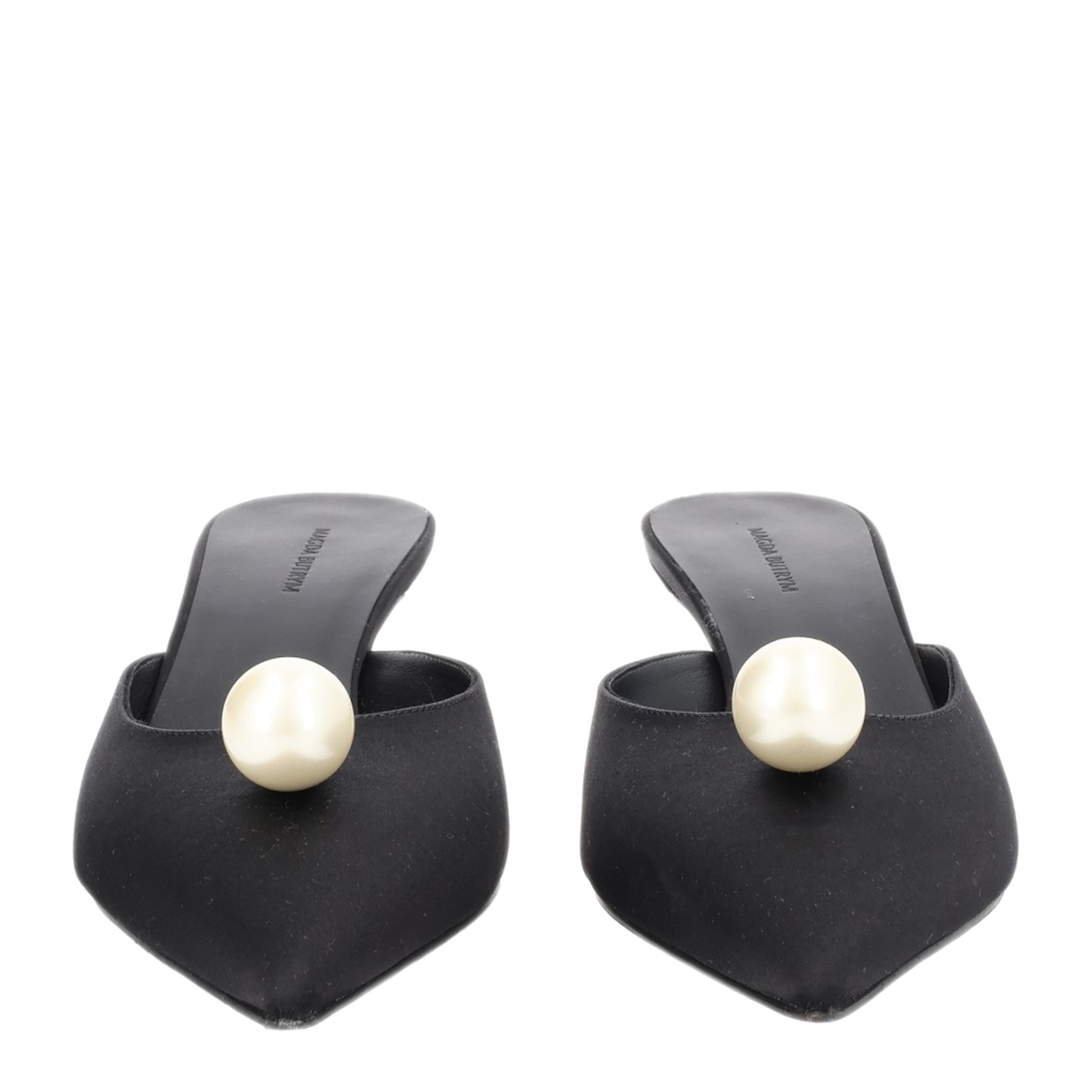 MAYFEYR - Magda Butrym - Mule In Seta Con Perla - 513526BLACK