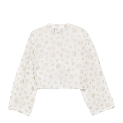 White Front Zip Shirt