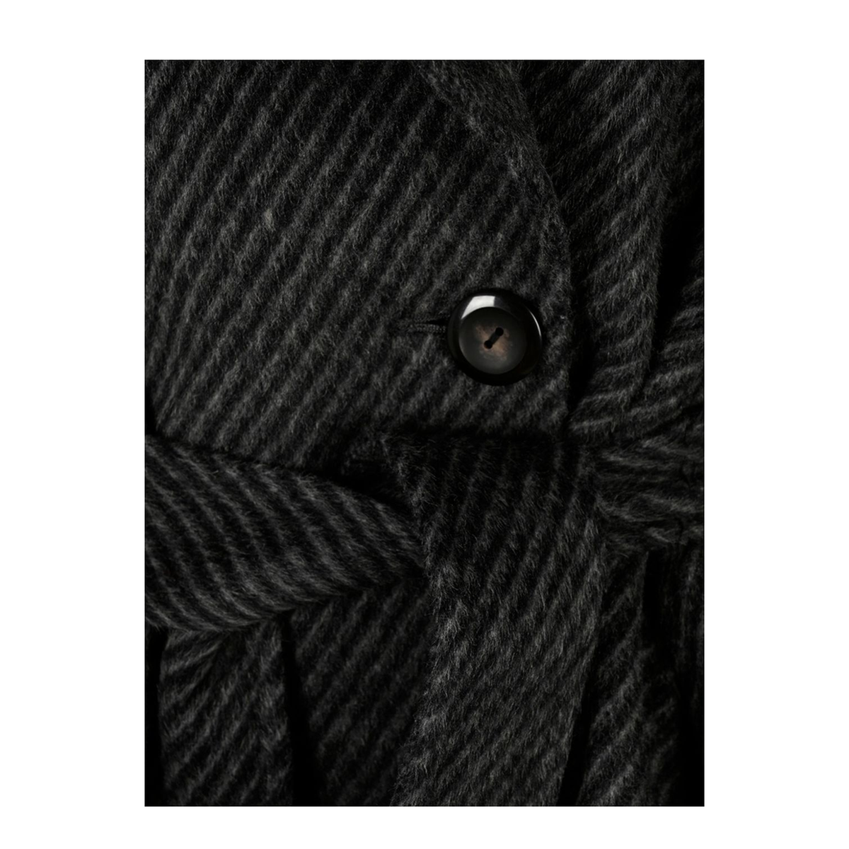 MAYFEYR - Emporio Armani - Grey Striped Wool Coat - EW004253AF24405O8004