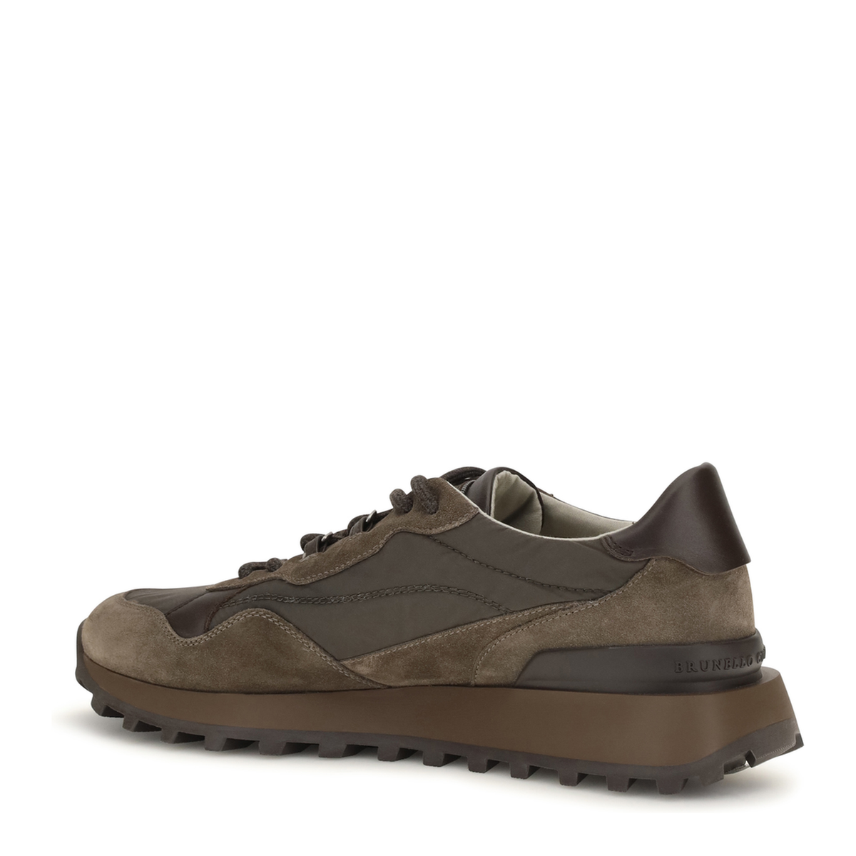 MAYFEYR - Brunello Cucinelli - Suede And Techno Cotton Sneakers - MZSFG3380C8769
