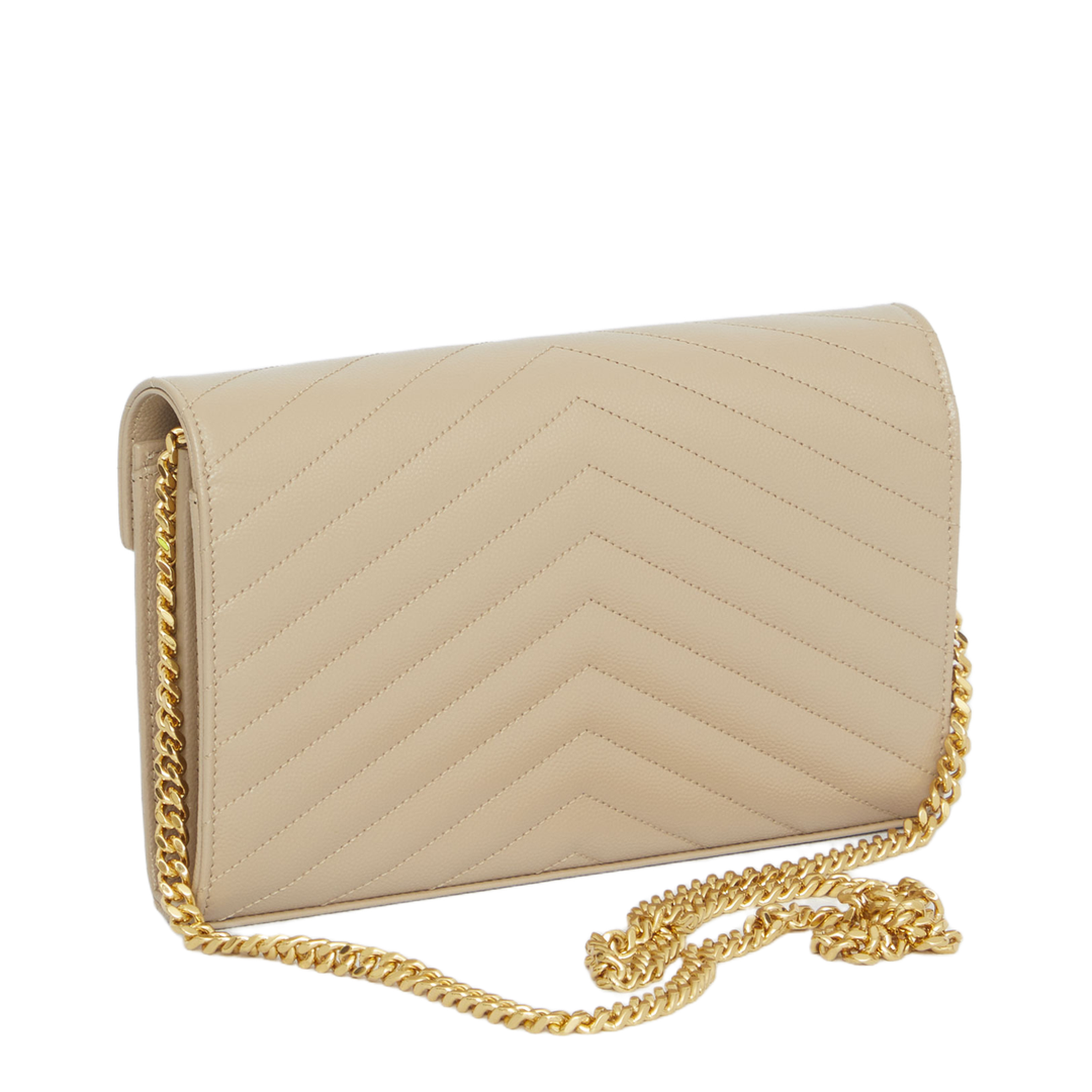 Classic Cassandre Chain Wallet In Grain De Poudre Leather