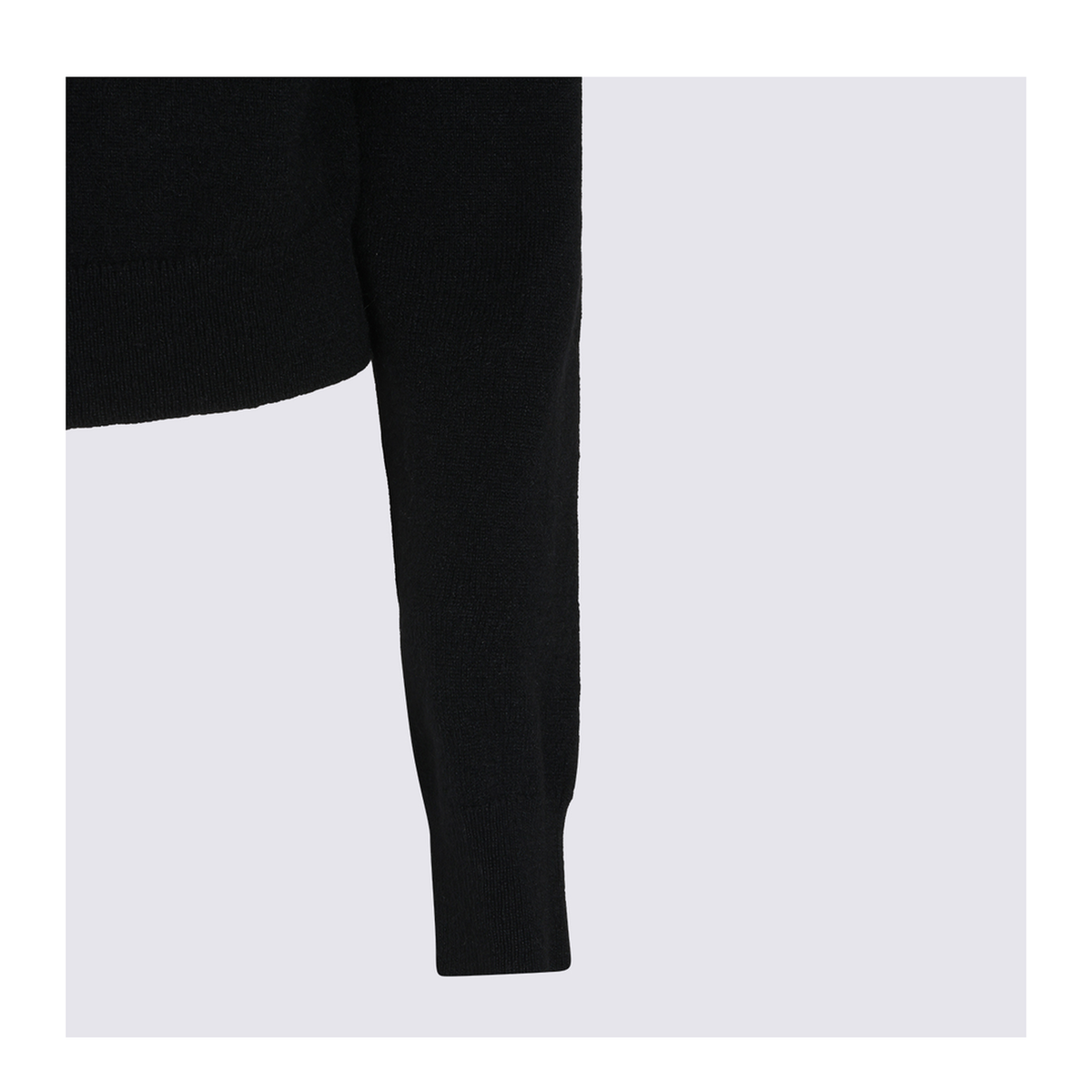 Black Cashmere Cropped Sweater