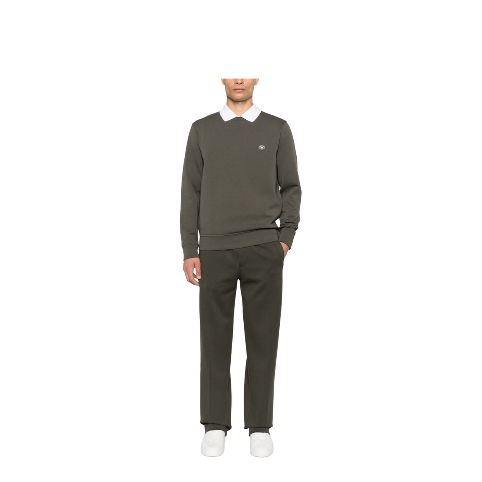 Double-Jersey Sweatshirt with Micro Logo Patch