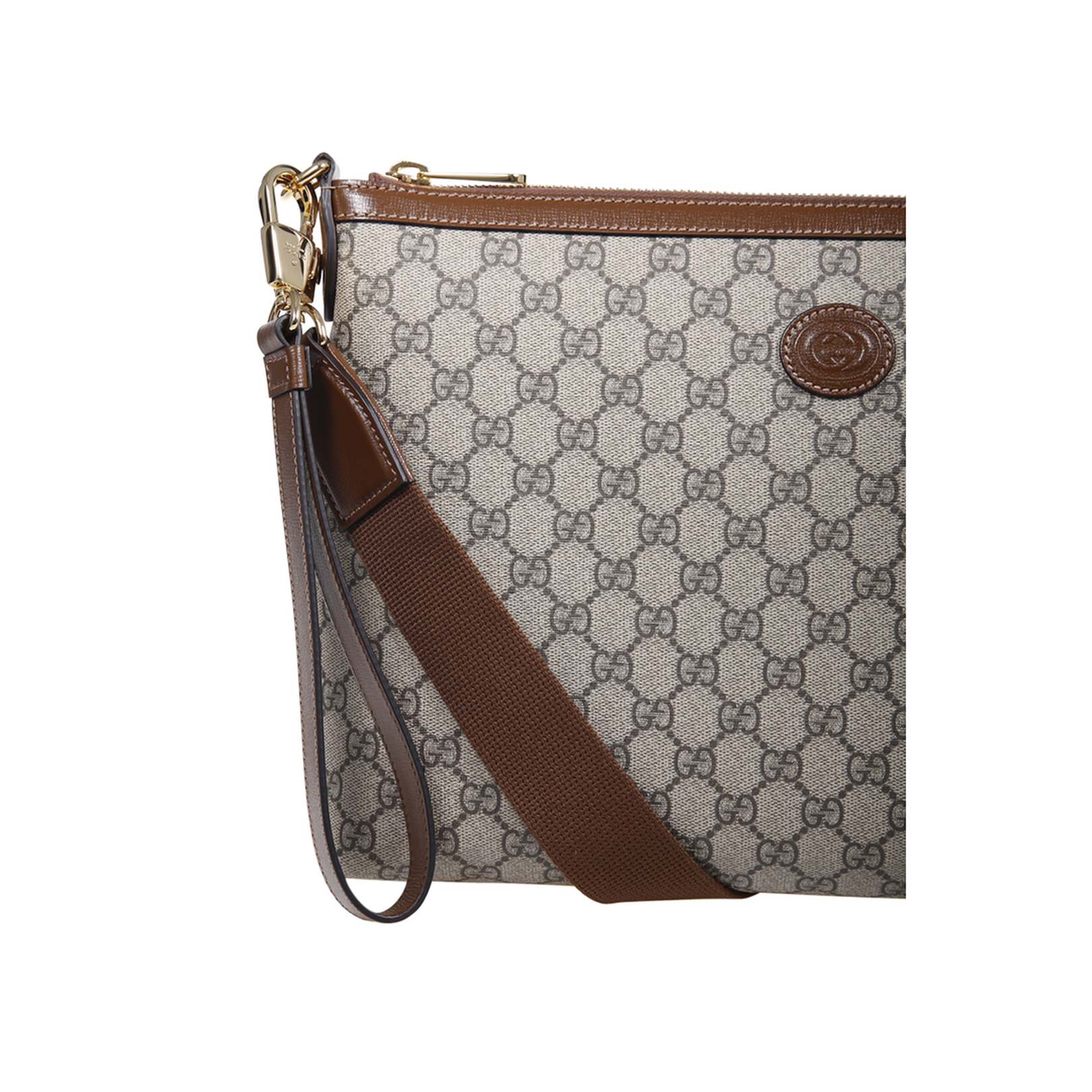 Small Canvas Bi-Color Pouch - Gray
