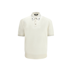 Silk Polo With Collar And Short Sleeves