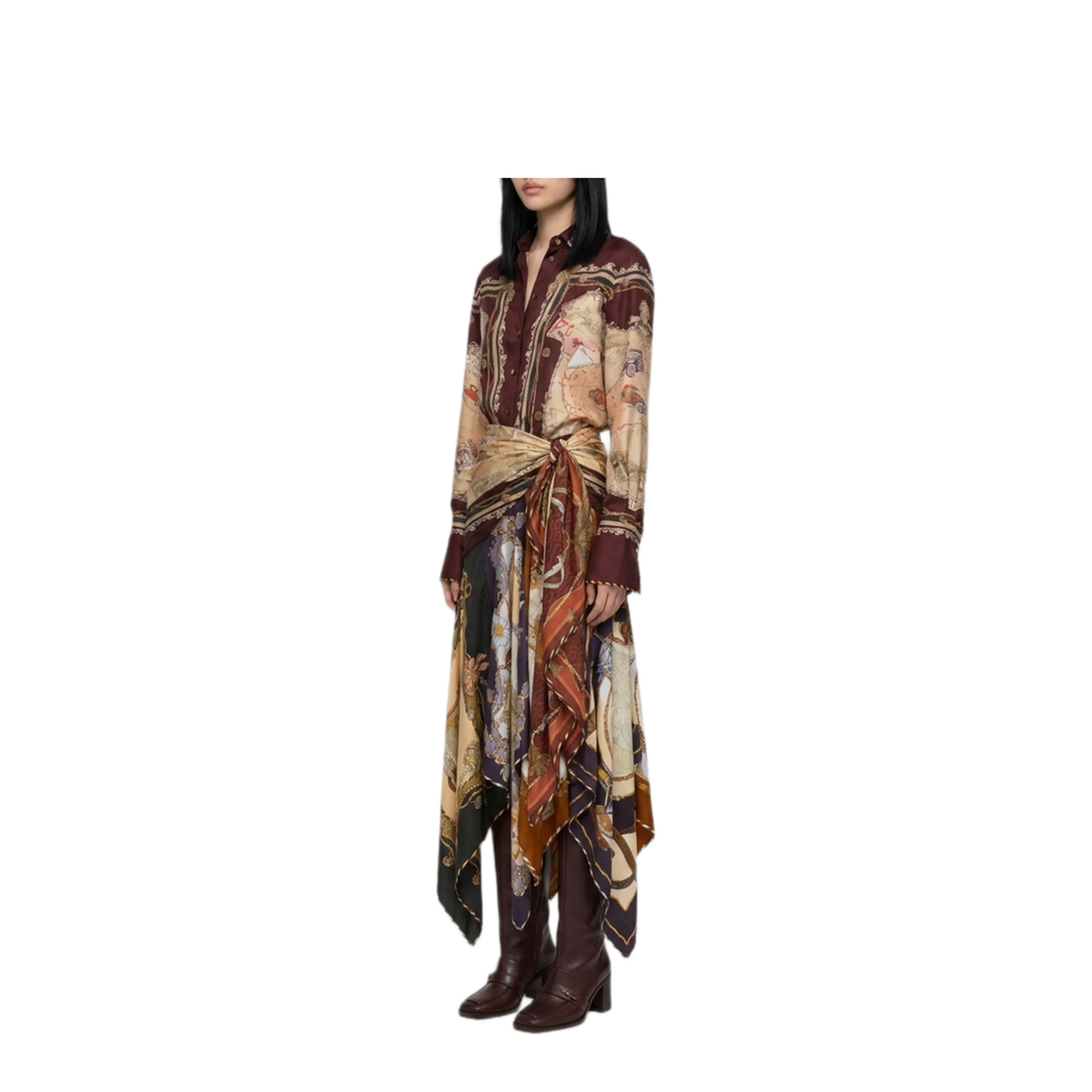 MAYFEYR - Zimmermann - Draped Midi Skirt With Valiant Scarf - 9554SF261SPLS