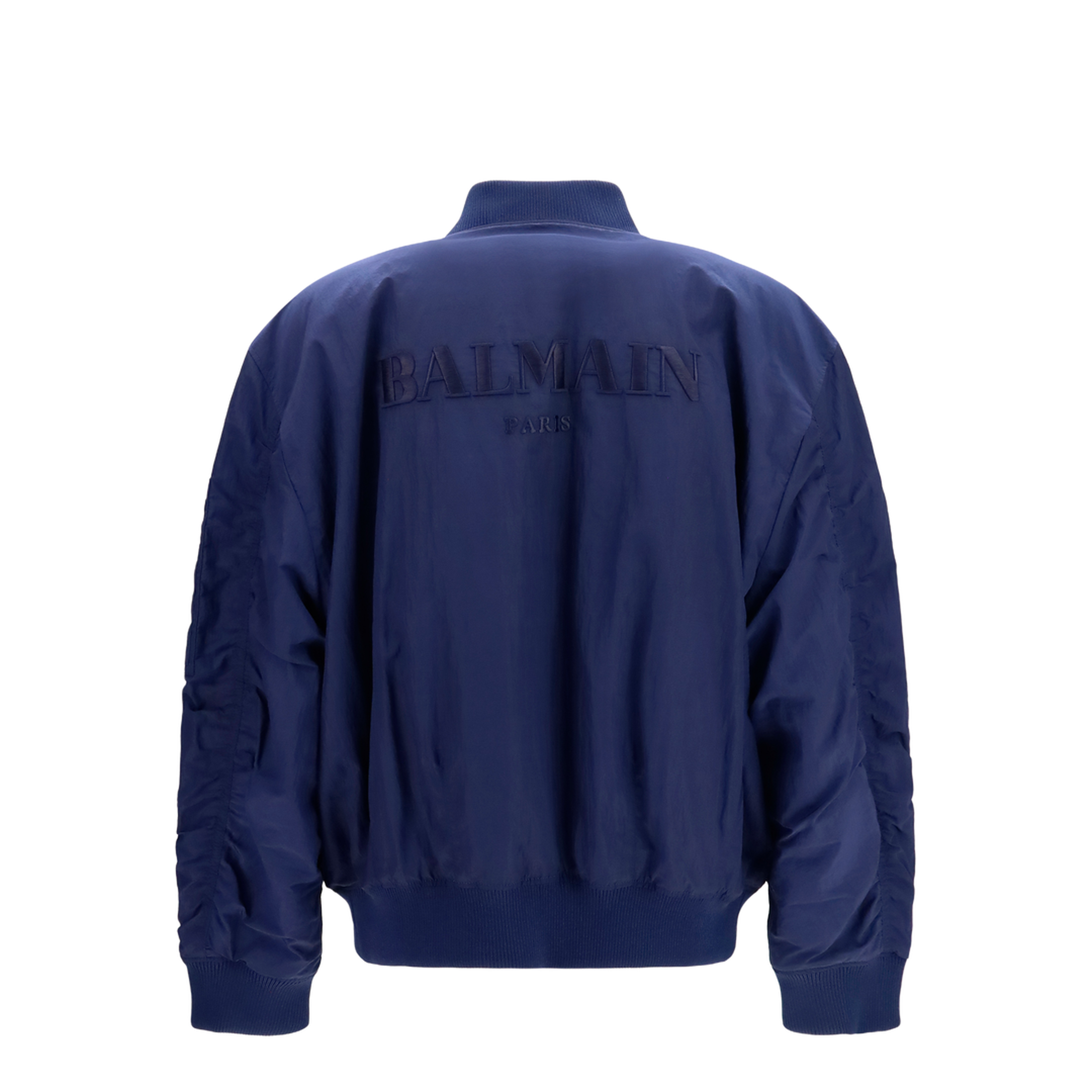 MAYFEYR - Balmain - Nylon Bomber Jacket With Embroidered Back Logo - HH1TFC55XM28