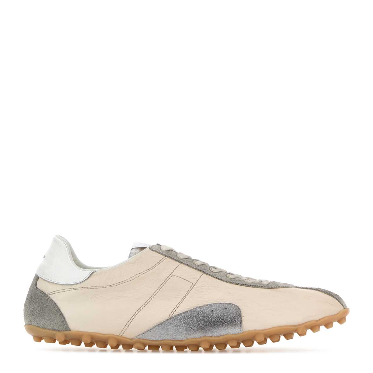 Sprinters Sneakers In Cream Leather And Vintage Suede