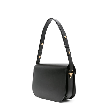 Horsebit 1955 Medium Leather Shoulder Bags - Black