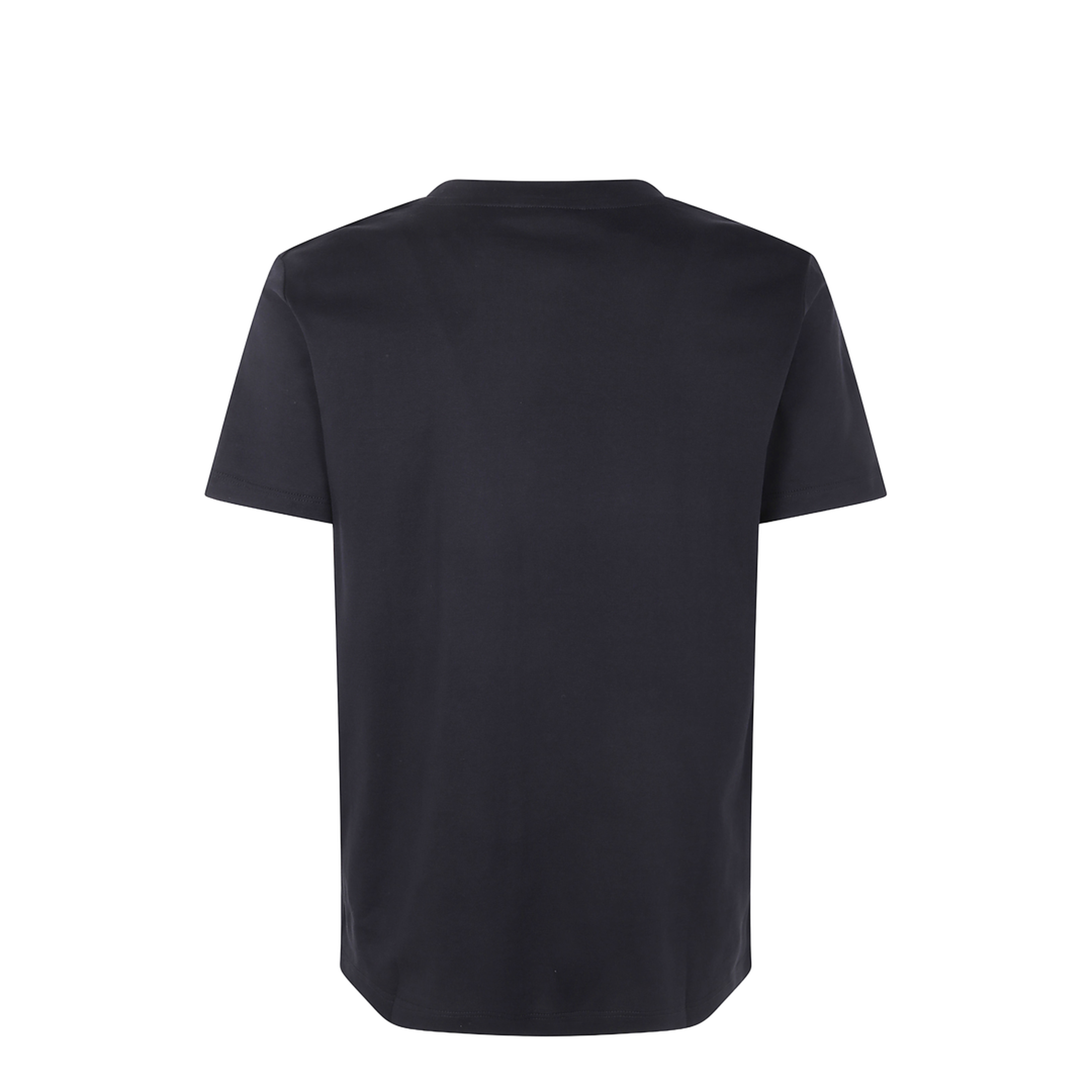 3 Buttons Printed T-Shirt Black