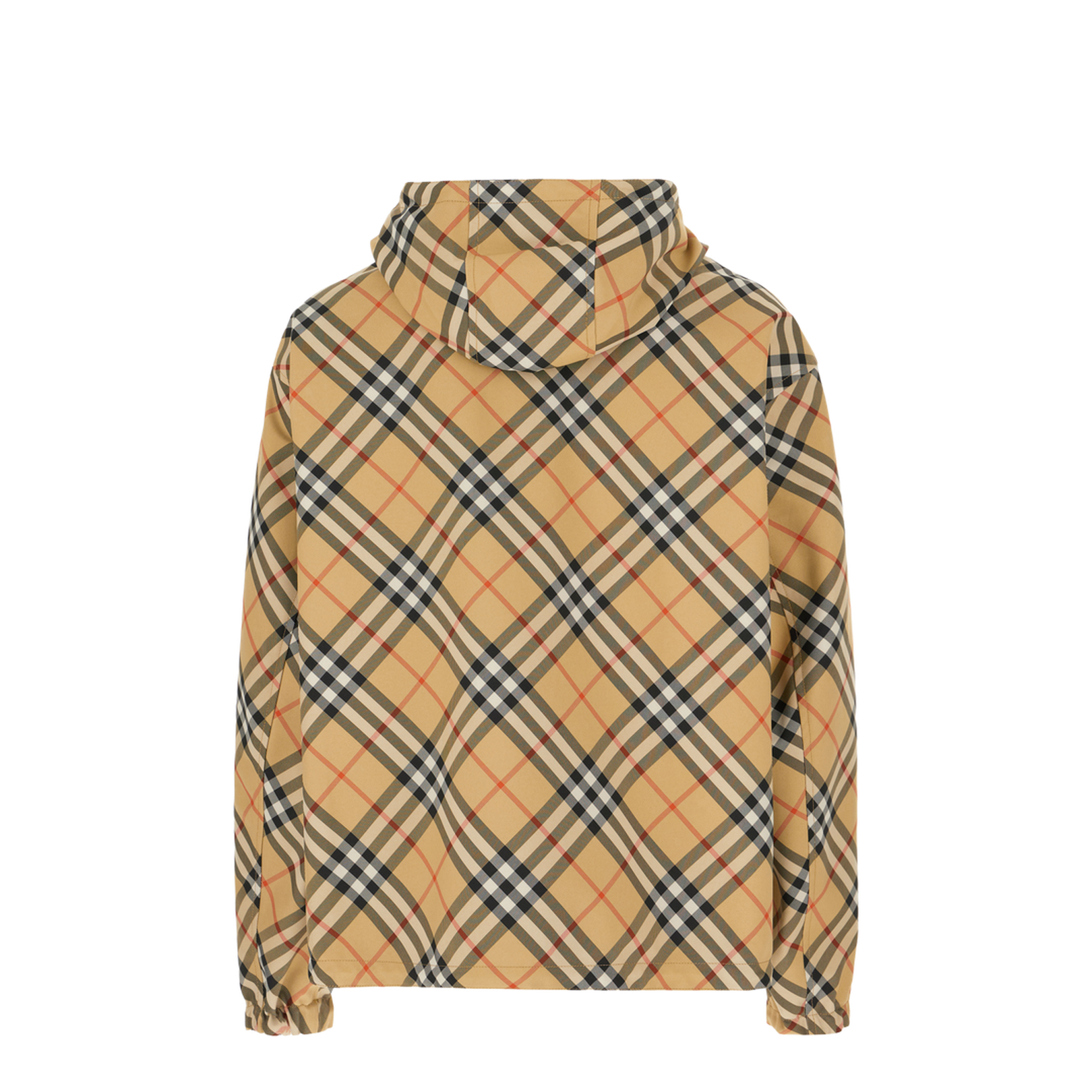 Check Motif Hooded Jacket