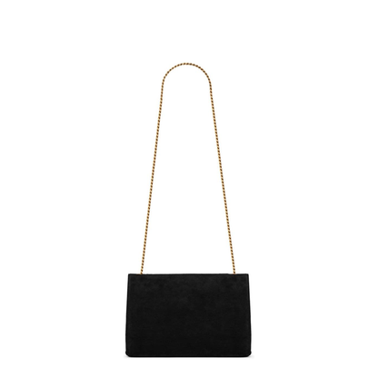 Kate Medium Suede Shoulder Bags - Black