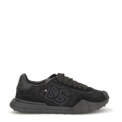 MAYFEYR - Dolce & Gabbana - Leather And Lace Sneakers - CK2487A3S648B956