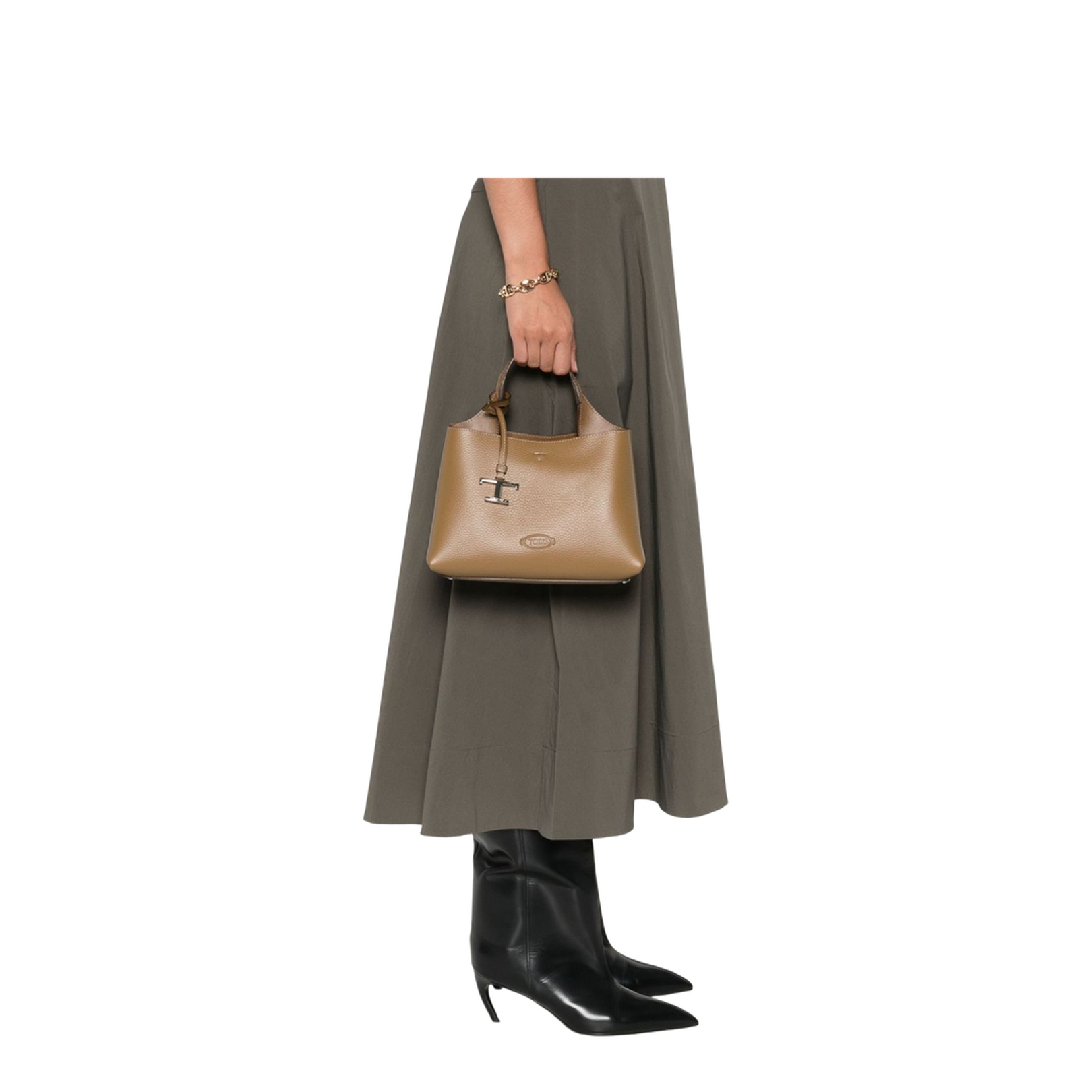 Micro Leather Shopping Bag