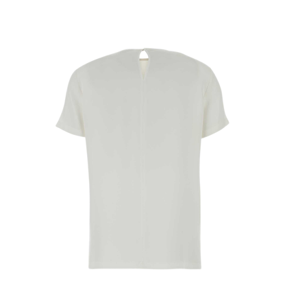 MAYFEYR - Max Mara - White Silk Pagano T Shirt - 2621116011600002