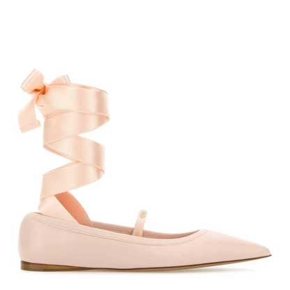 MAYFEYR - Ferragamo - Pastel Pink Leather Ballerinas - 01K219782675BALLET