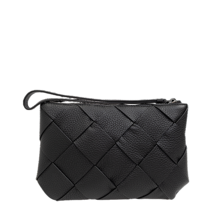 Diago Medium Leather Clutch Bags - Black