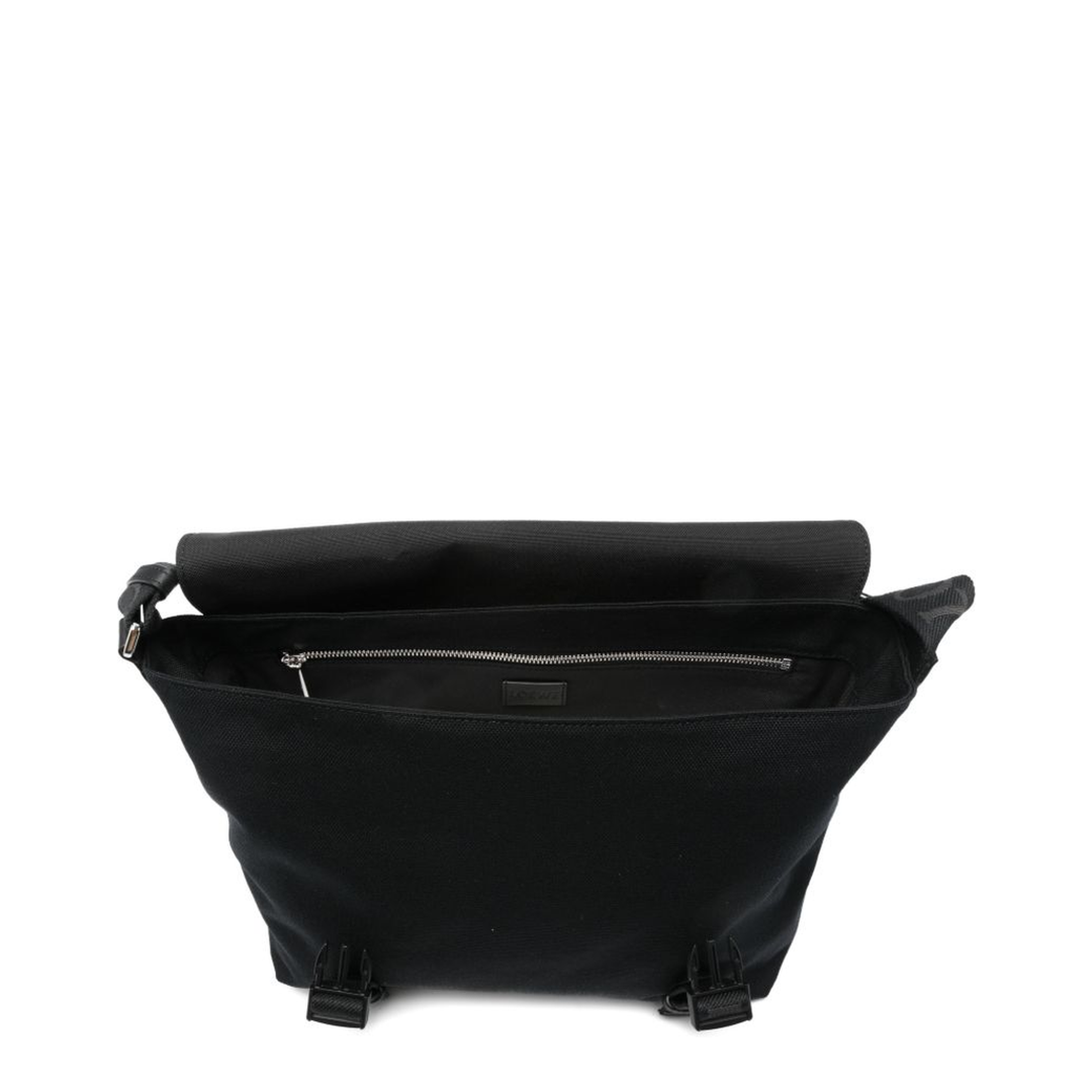 Flex Medium Canvas Messenger Bag - Black/Dark Gold