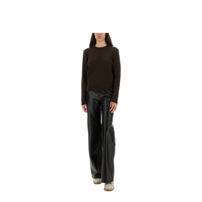 Coffee Brown Crew Neck Long Sleeve Sweater