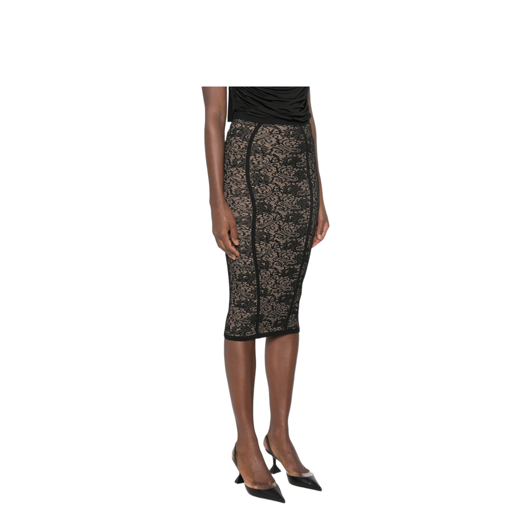 MAYFEYR - Elisabetta Franchi - Skirts Black - GK12Q66E2FR9