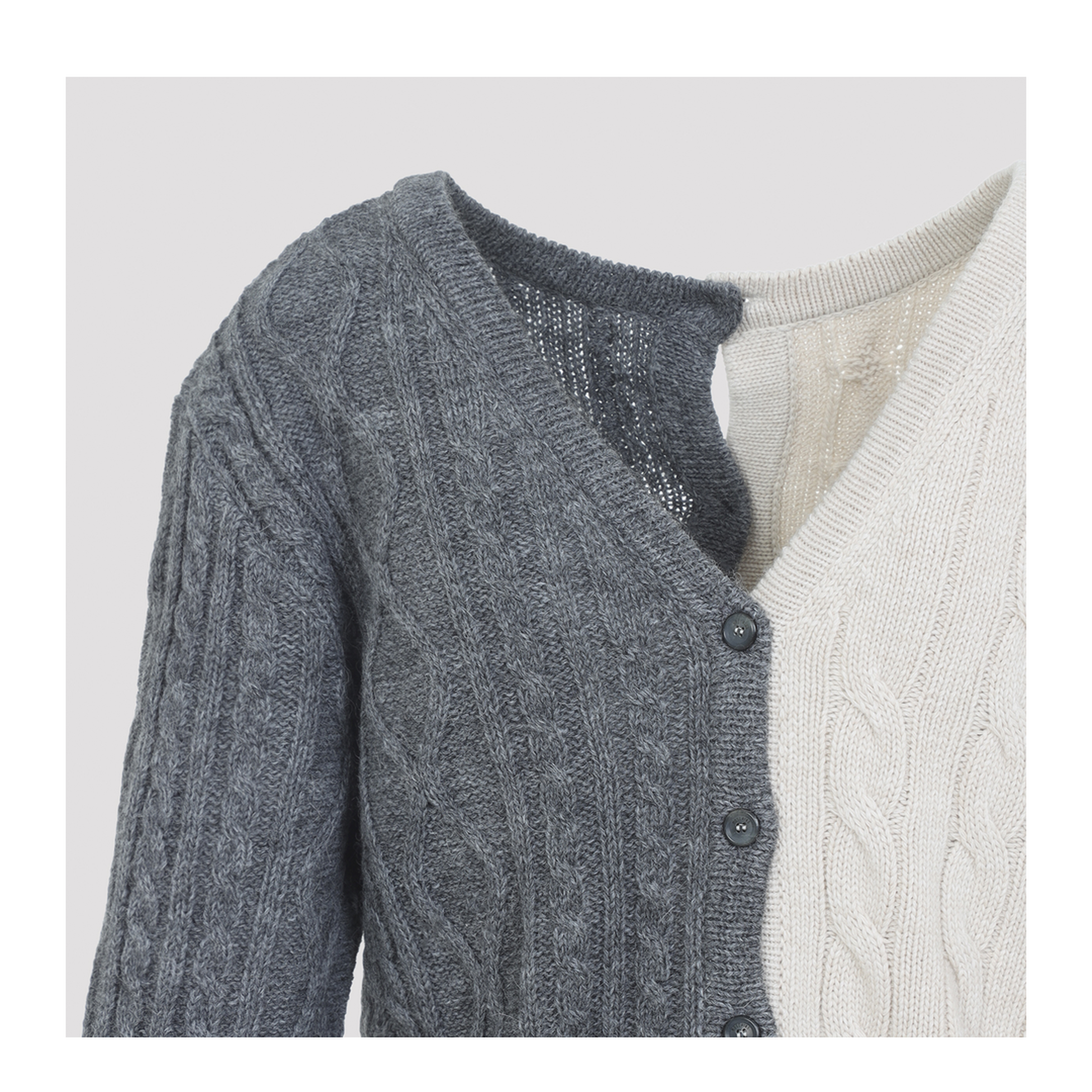 MAYFEYR - Moschino - Bicolor Cardigan - 252EA091255041506