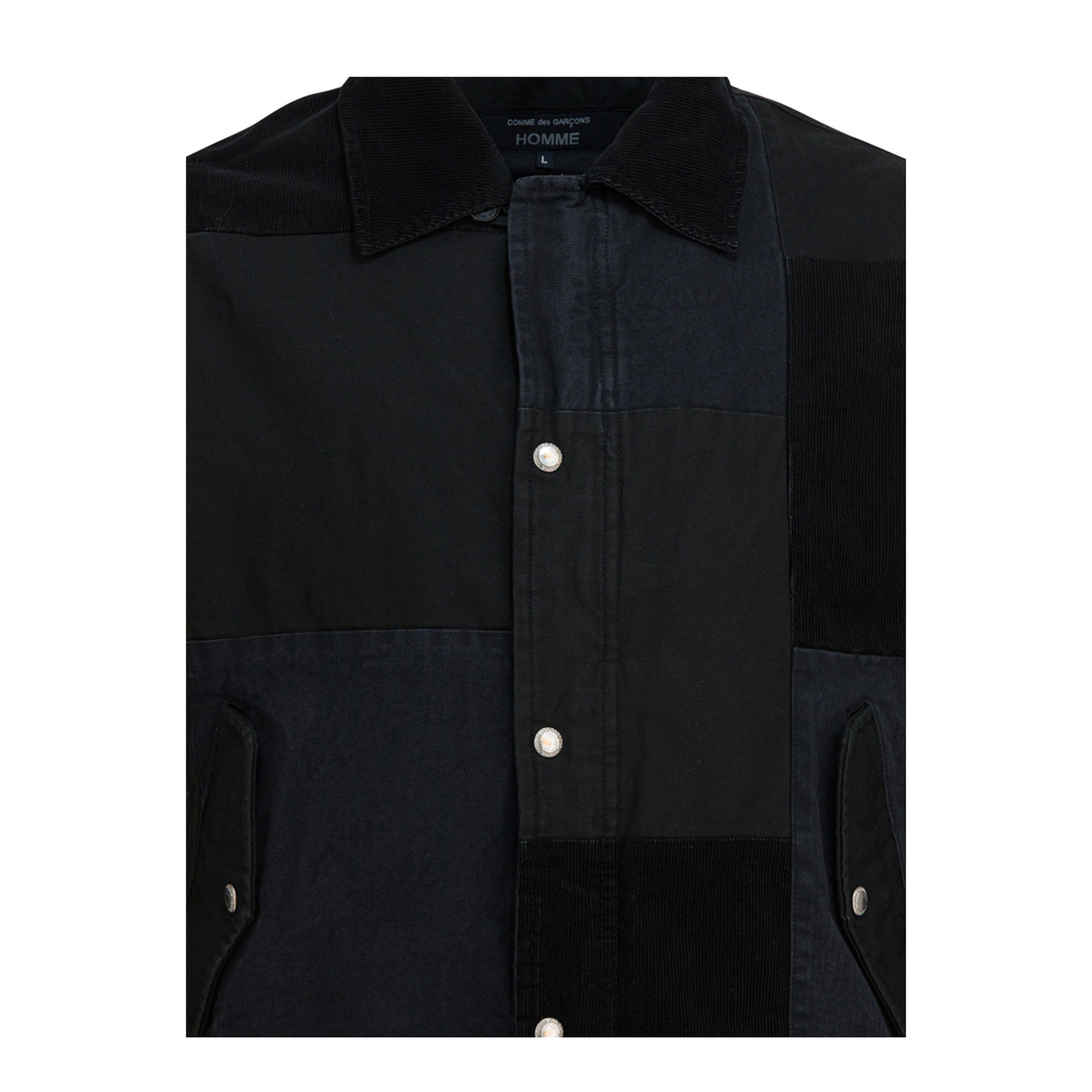 MAYFEYR - Comme Des Garçons Homme - Jacket With Tone On Tone Patchwork - HPJ021W251BLACKMIX
