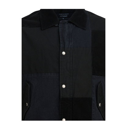 MAYFEYR - Comme Des Garçons Homme - Jacket With Tone On Tone Patchwork - HPJ021W251BLACKMIX