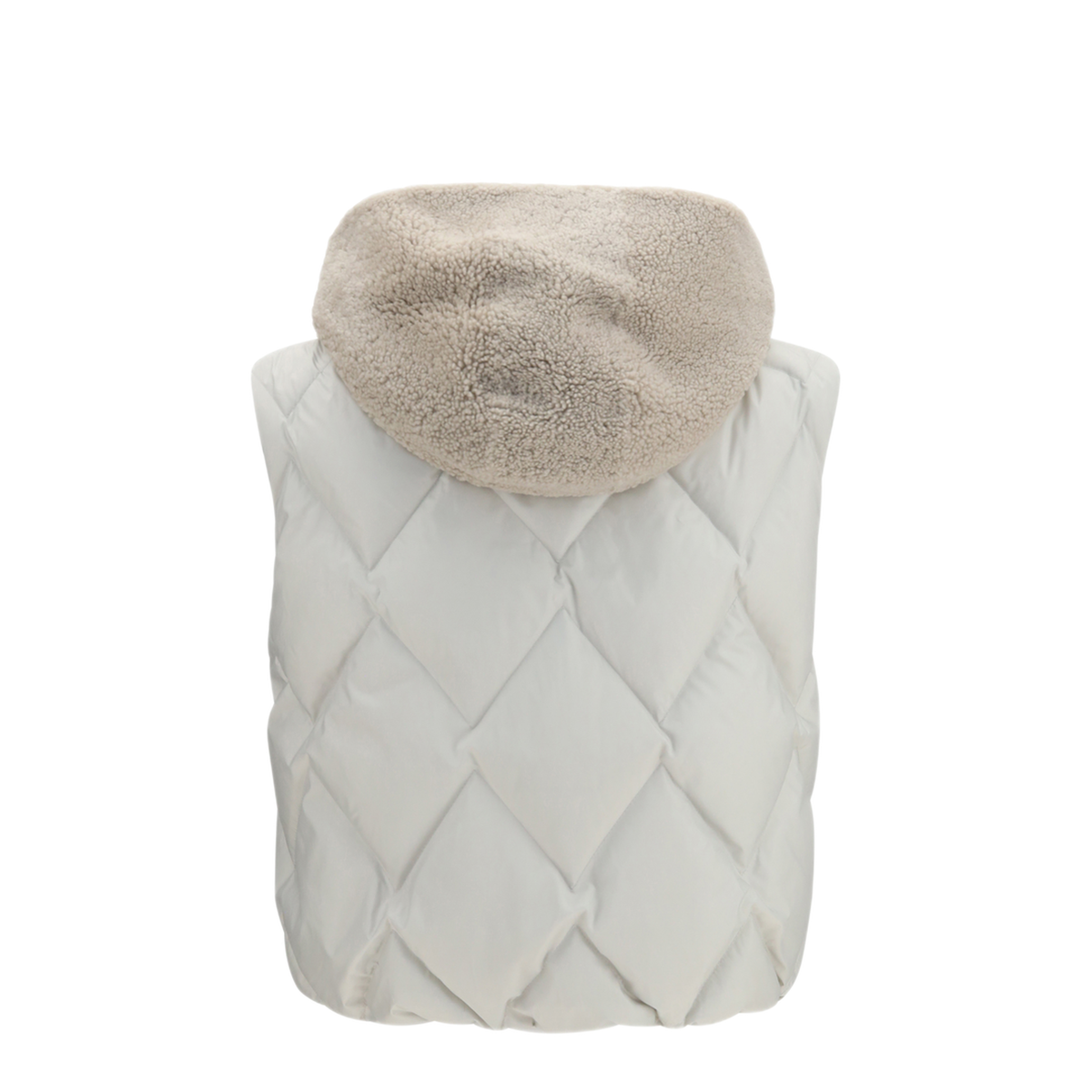 MAYFEYR - Brunello Cucinelli - Padded Vest With Shearling Hood - MD5983549C3671