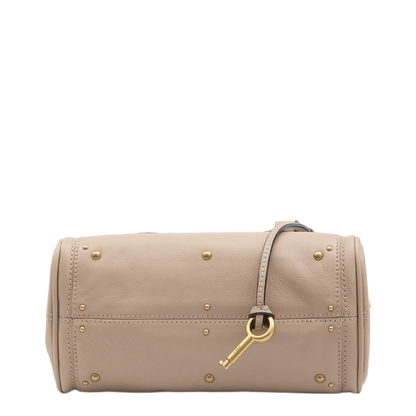 Paddington Small Grained Leather Shoulder Bag - Earthy Pink