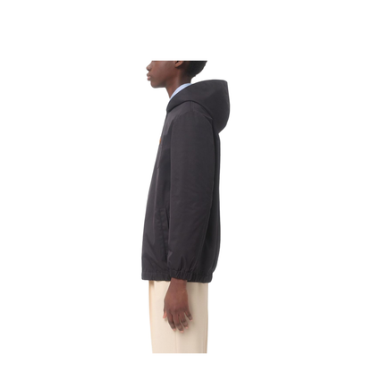 Nylon Hooded Jacket With Vlogo Patch