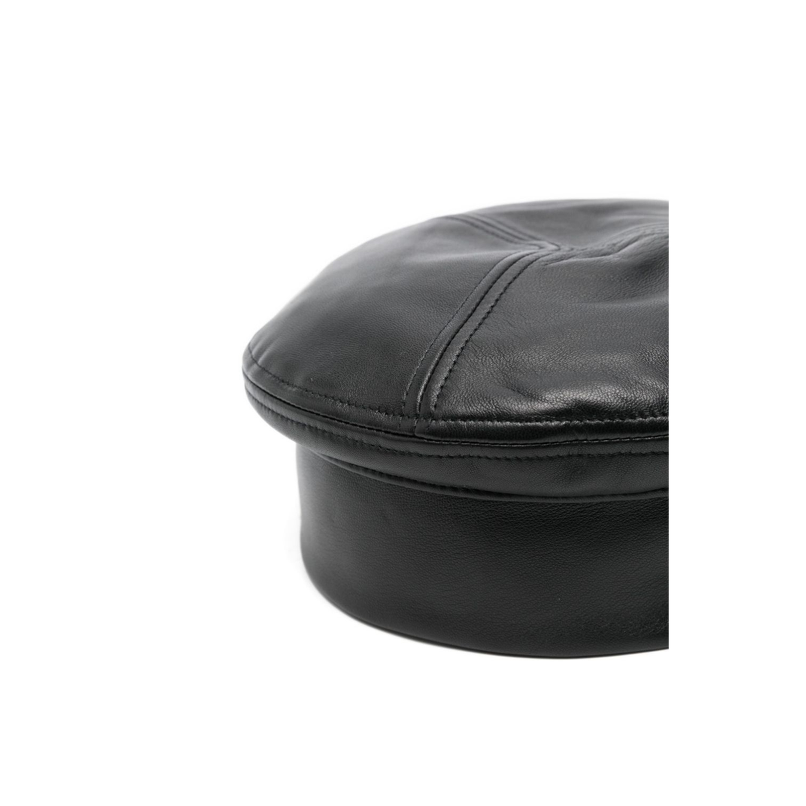 Nappa Leather Beret with Logo