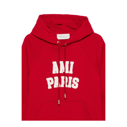 MAYFEYR - Ami Paris - Red Logo Print Sweater - USW803DJE0273A202
