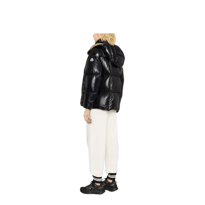 Black Parana Hooded Short Down Jacket