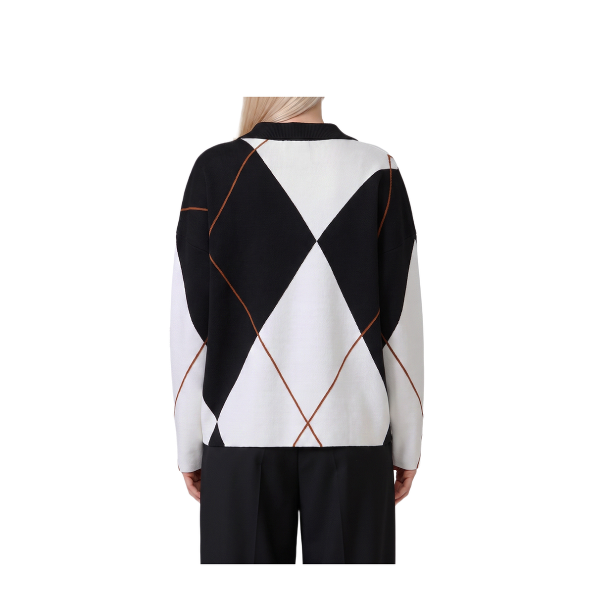 MAYFEYR - Max Mara - Sala Soft Sweater In Argyle Wool Yarn - 262136623260012030F010