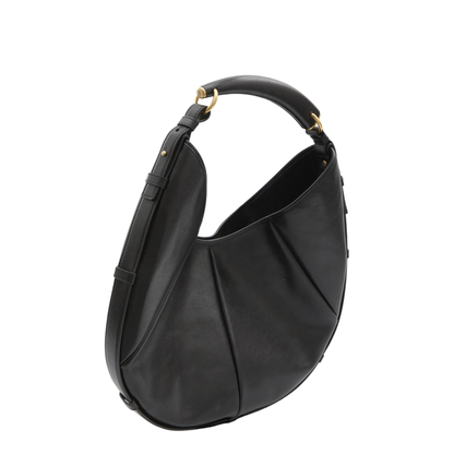 Mombasa Medium Padded Calfskin Hobo Bag - Black