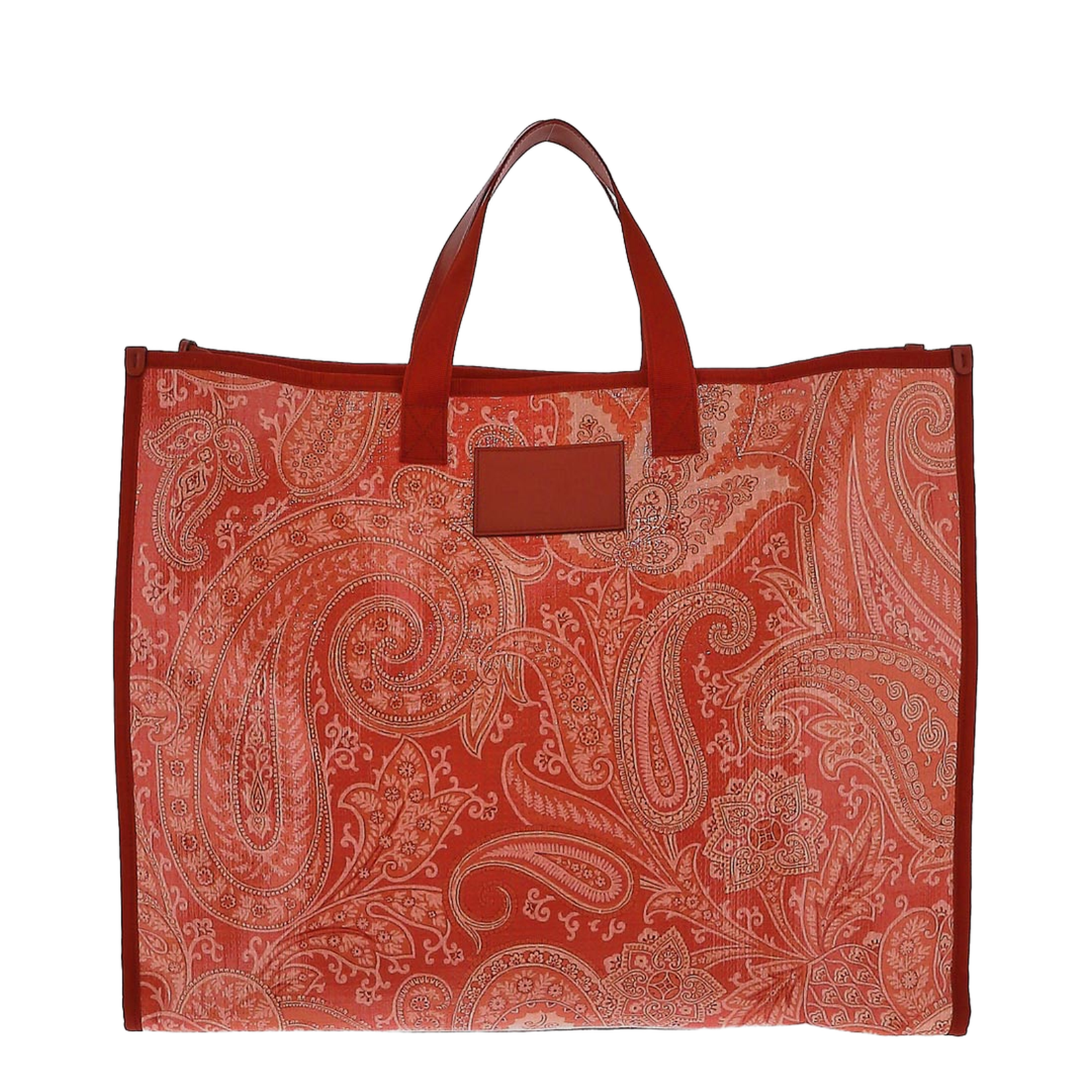 Red Nylon Tote Bag