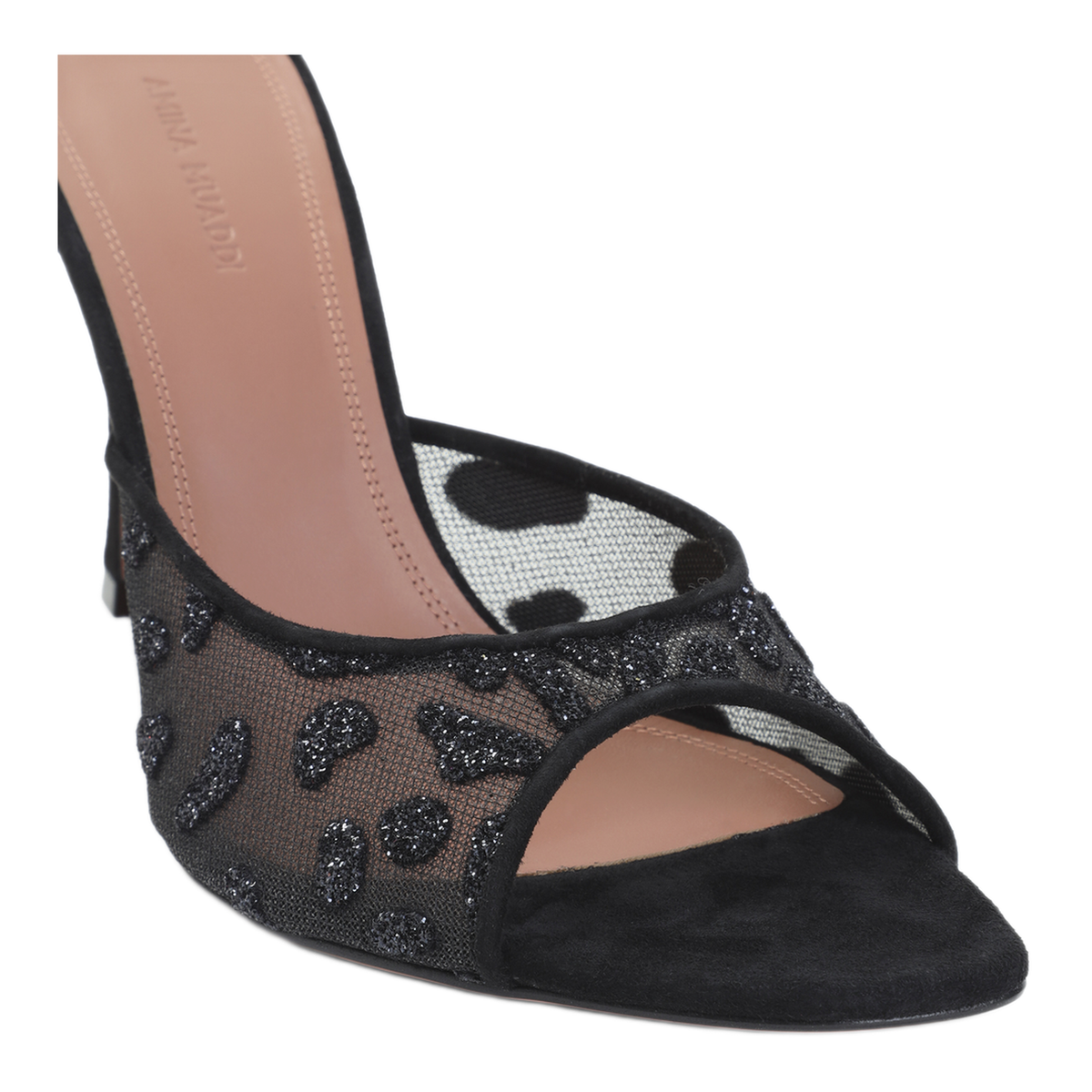 MAYFEYR - Amina Muaddi - Alexa Mesh Slipper 95 - 18S366590ALEBLACK