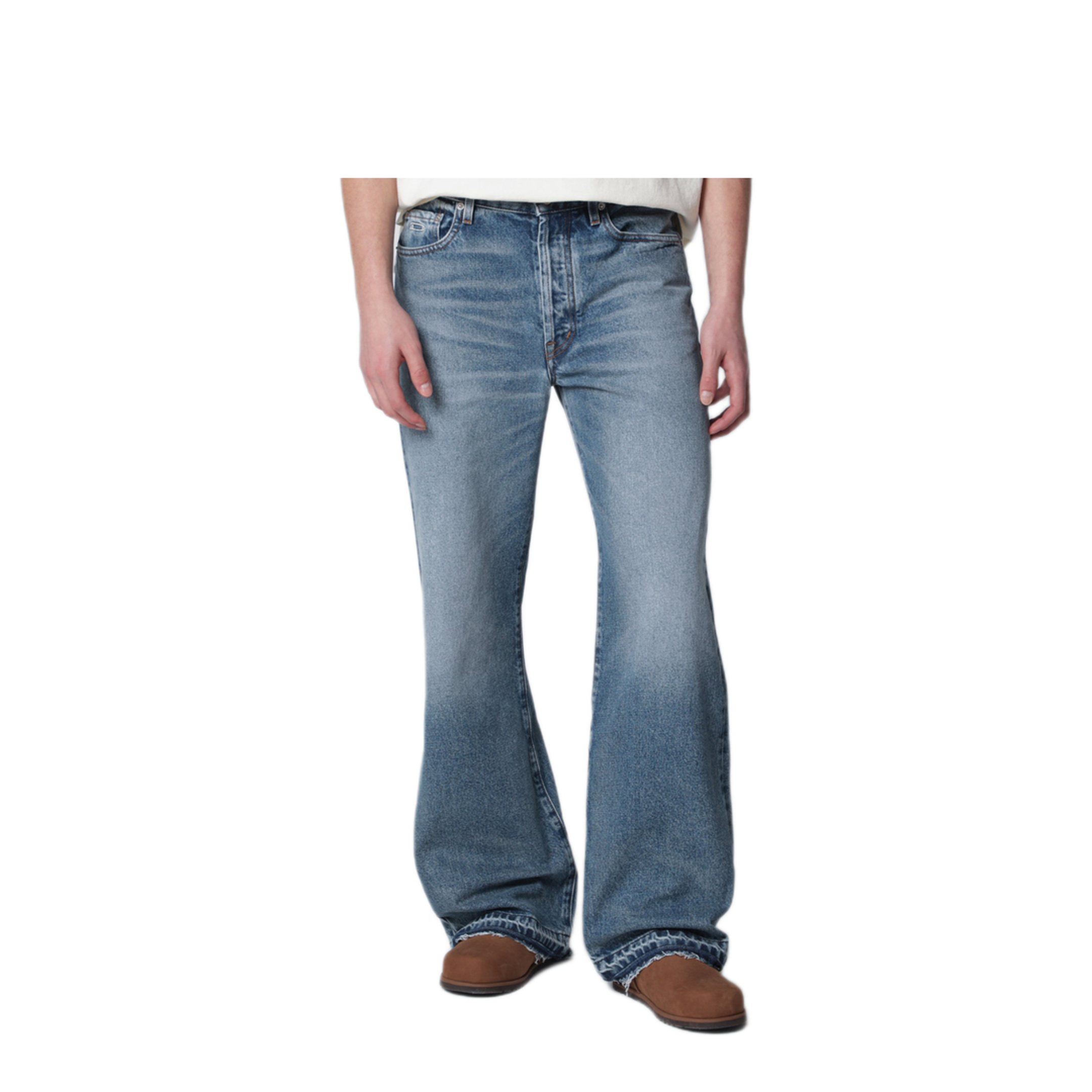 MAYFEYR - Gallery Dept. - Medium Blue Washed Effect Jeans - BTM008COMDWI