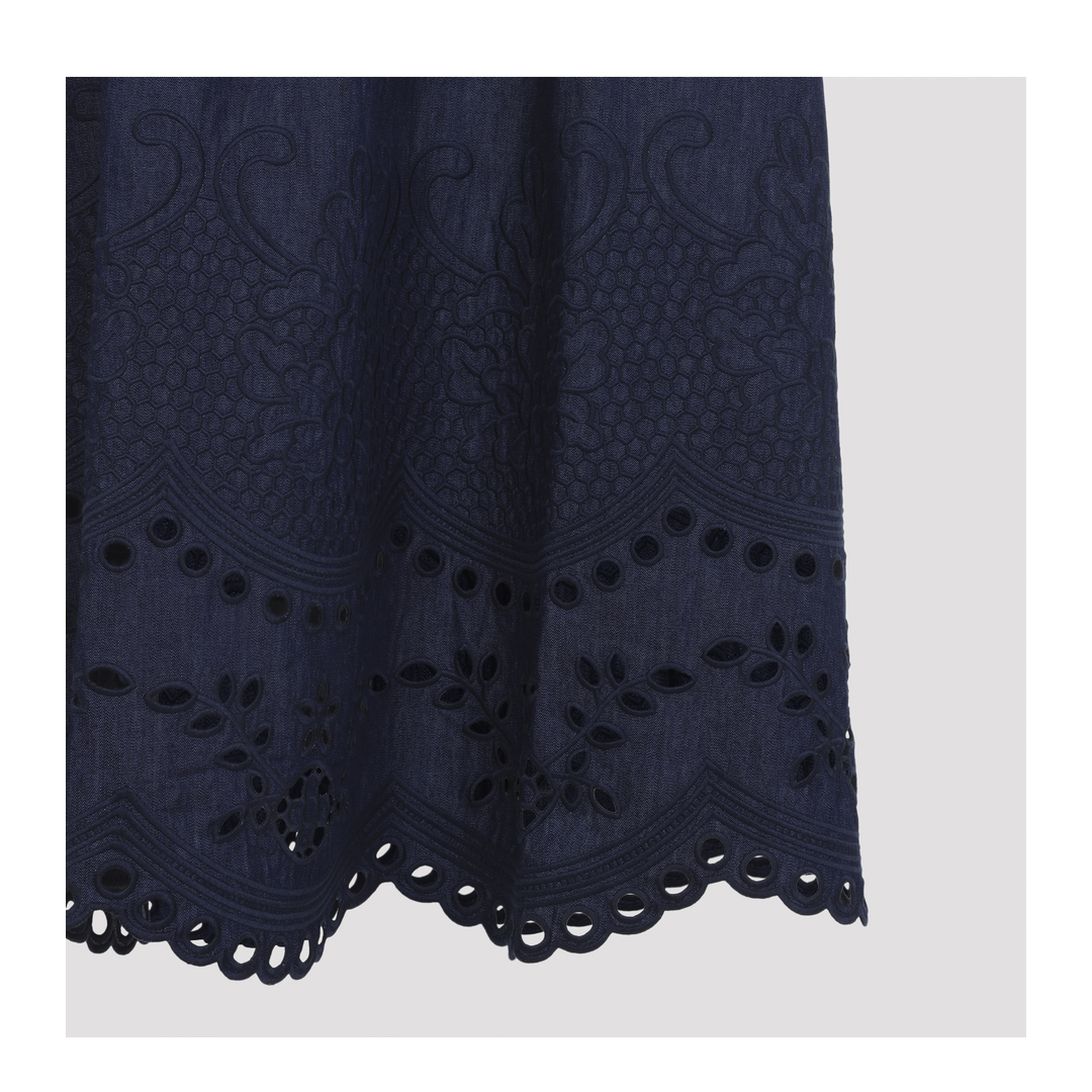 MAYFEYR - Zimmermann - Mahon Broderie Denim Midi Dress - 8319DSS263