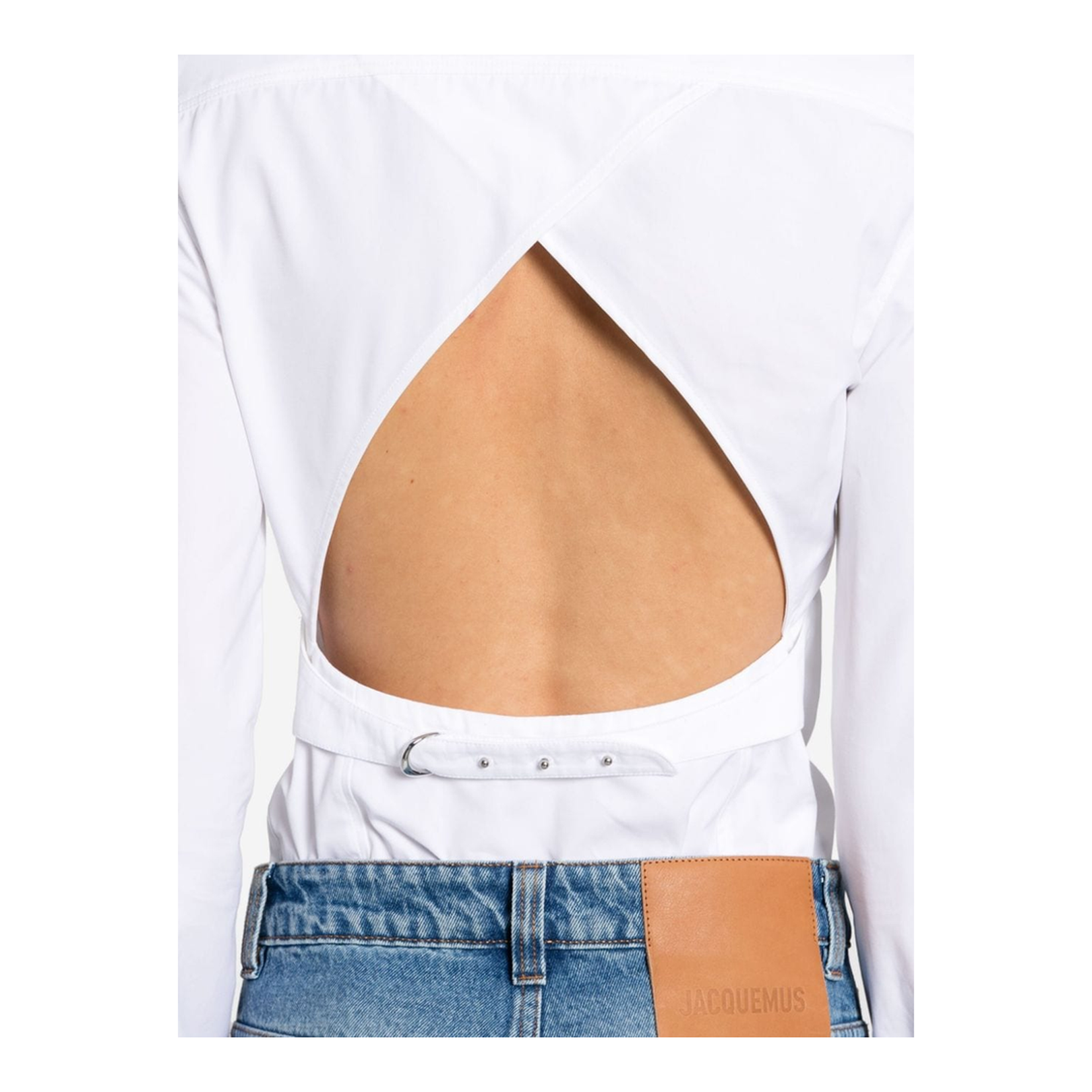 Cotton Poplin Shirt with Triangular Back