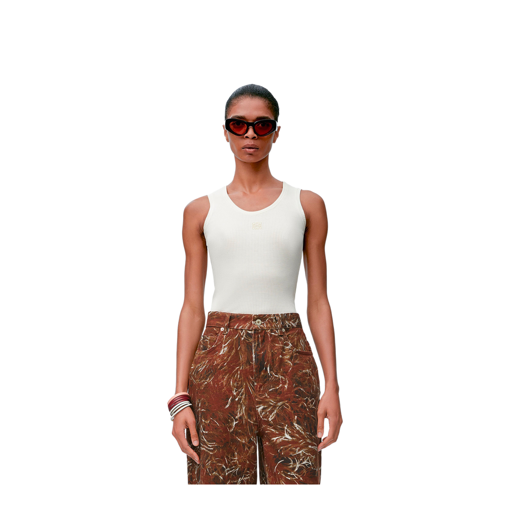 MAYFEYR - Loewe - Anagram Ribbed Silk Tank Top - S540Y23X46