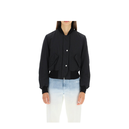 MAYFEYR - Off-White - Bomber With Logo Print - OWEH017F21FAB0011000