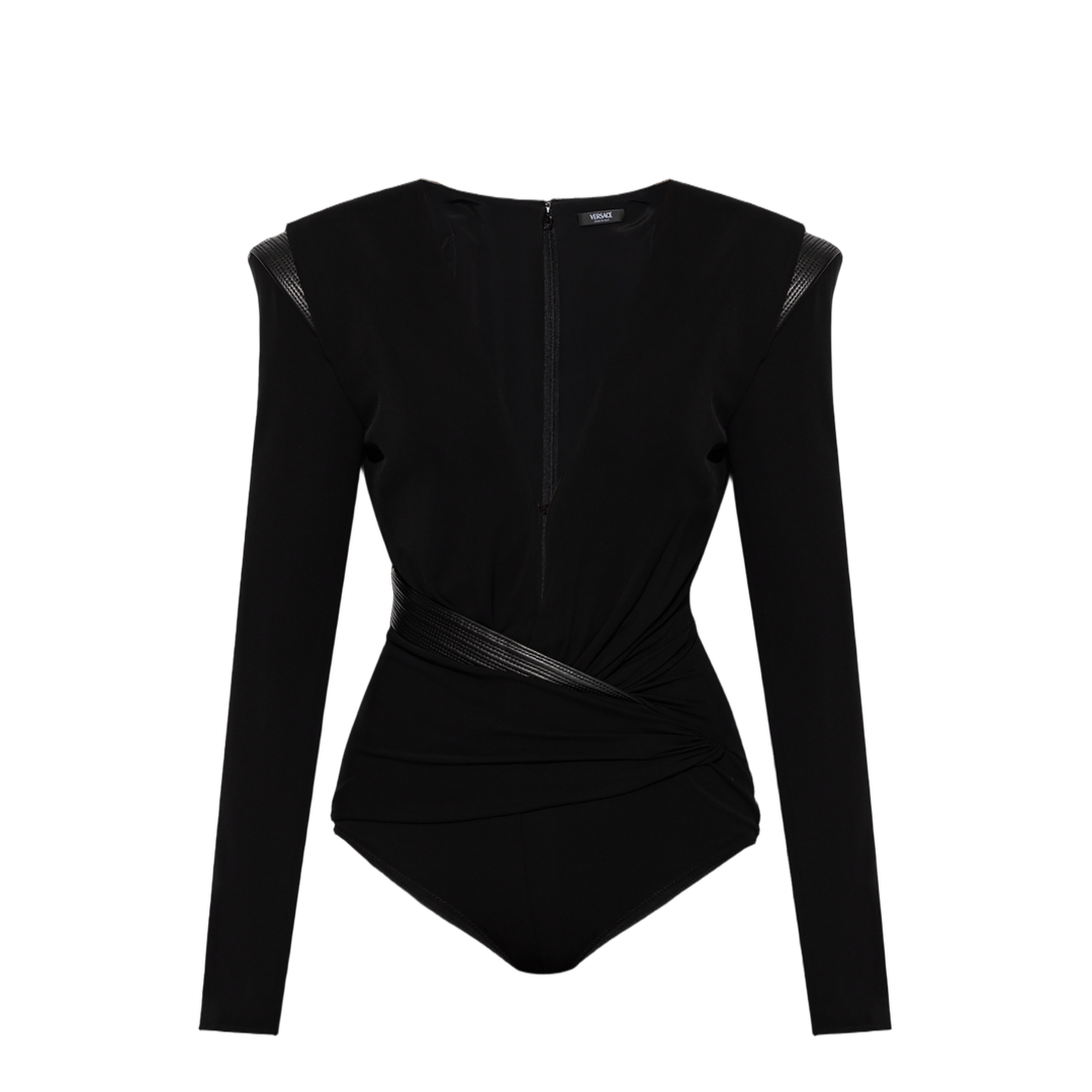 Bodysuit With V-Neck And Wraparound Design