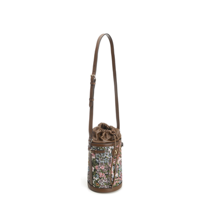 Antibes Medium Cotton Jacquard Bucket Bag - Brown