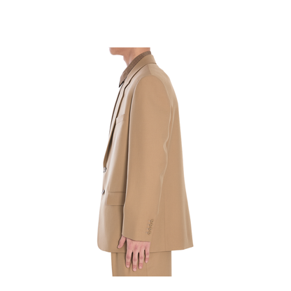 Single-breasted wool jacket