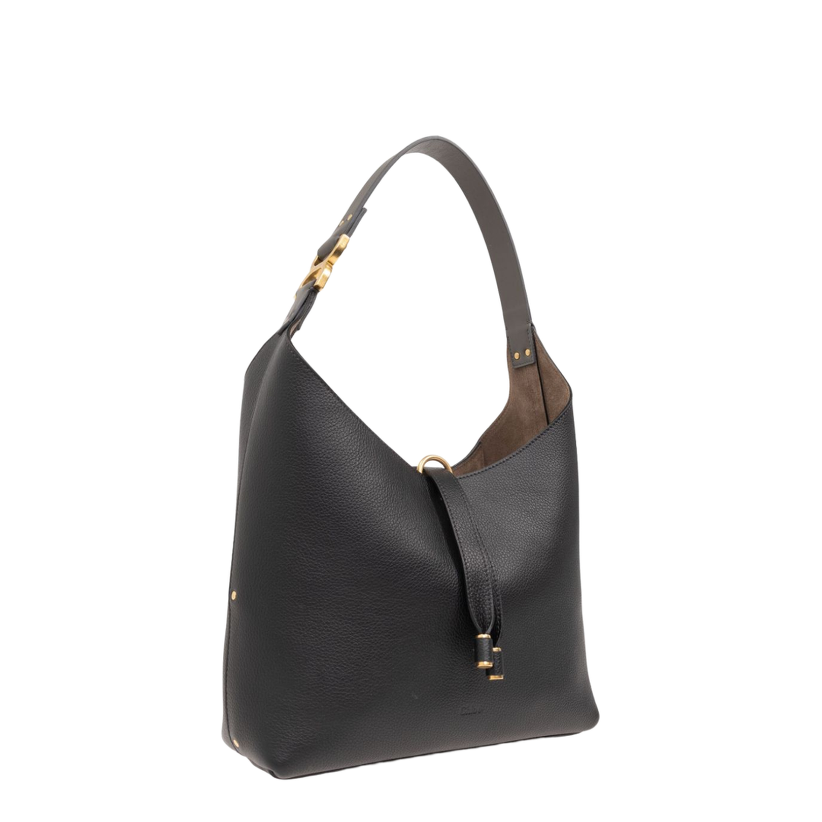 Small Marcie Hobo Bag in Grained Leather